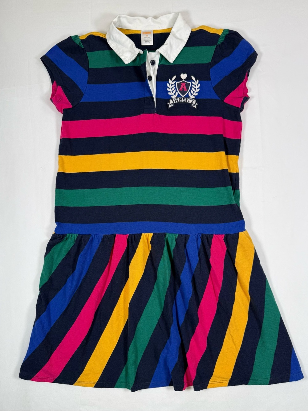 GYMBOREE Girls Varsity Rugby Polo Dress 12 Preppy Collegiate Striped Academia